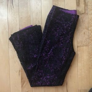 COPY - Vintage 90’s Satin Black Purple Wide Flare Pants